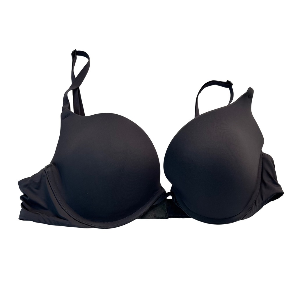 Victoria's Secret PINK Campus Push Up Bra 36B Black Underwire‎ Padded